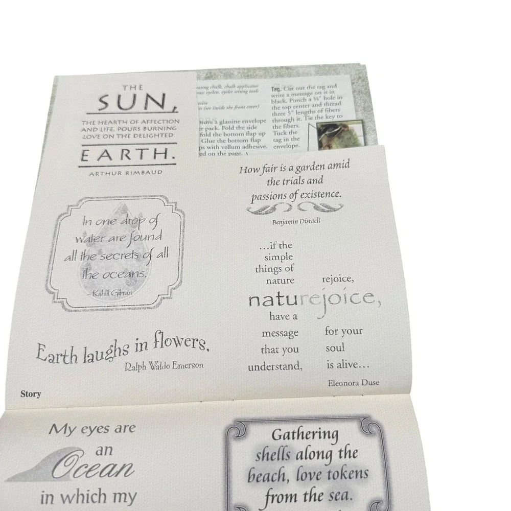 Hot Off The Press Sarabooks Nature Garden Words Quotes HOTP 4505 Scrapbook Kit